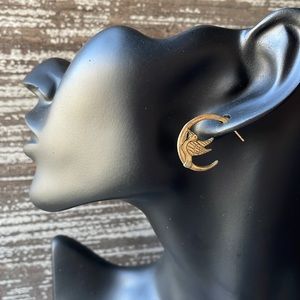 Vintage Gold Moon Earrings